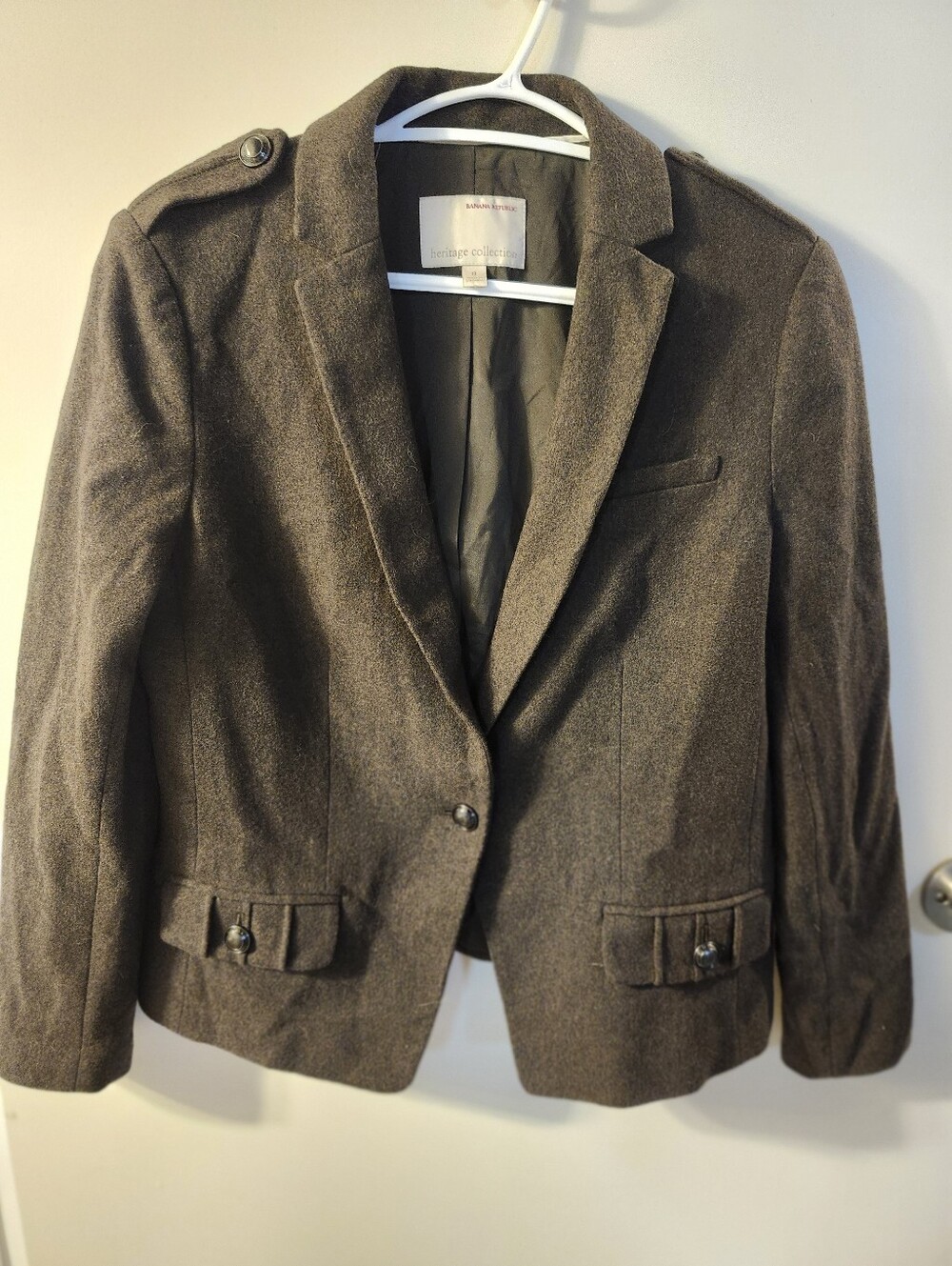 Banana Republic Heritage Dark Green Tailored Blazer